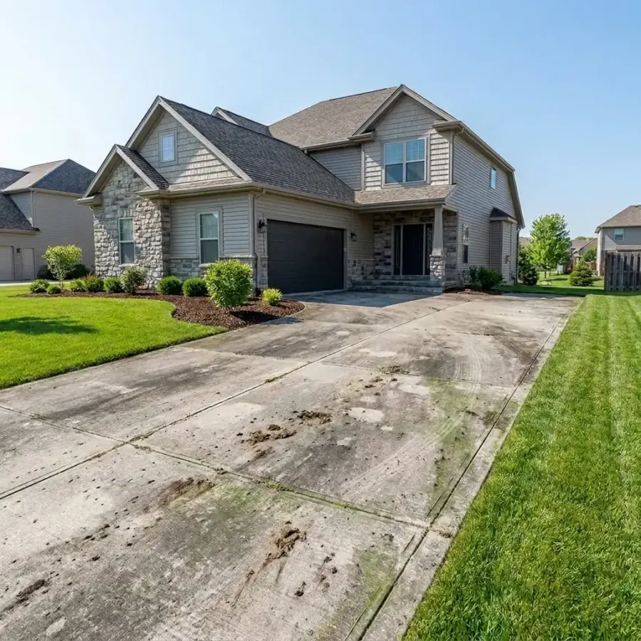 Driveway Pressure Washing before
